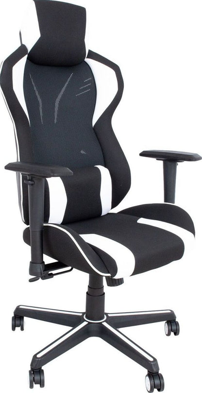 Gaming Chair Narberth | size: Width: 67cm, Height: 132.5cm, Depth: 91.5cm | color: White/Black | image: 1 | variant: 1001284
