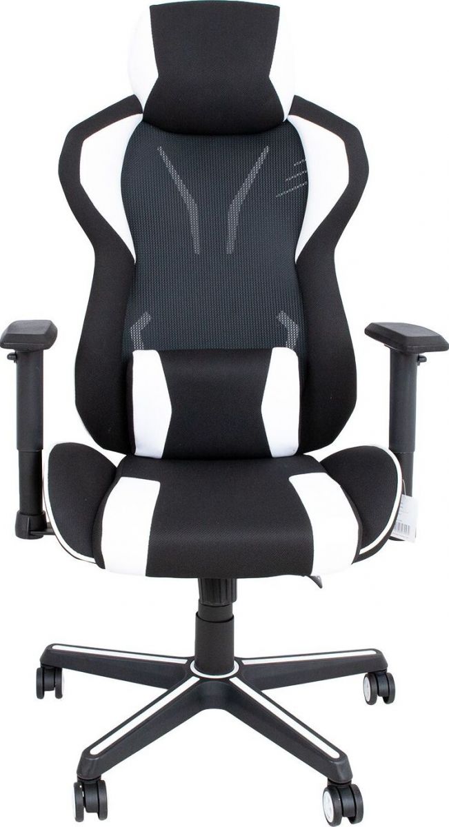 Gaming Chair Narberth | size: Width: 67cm, Height: 132.5cm, Depth: 91.5cm | color: White/Black | image: 2 | variant: 1001284