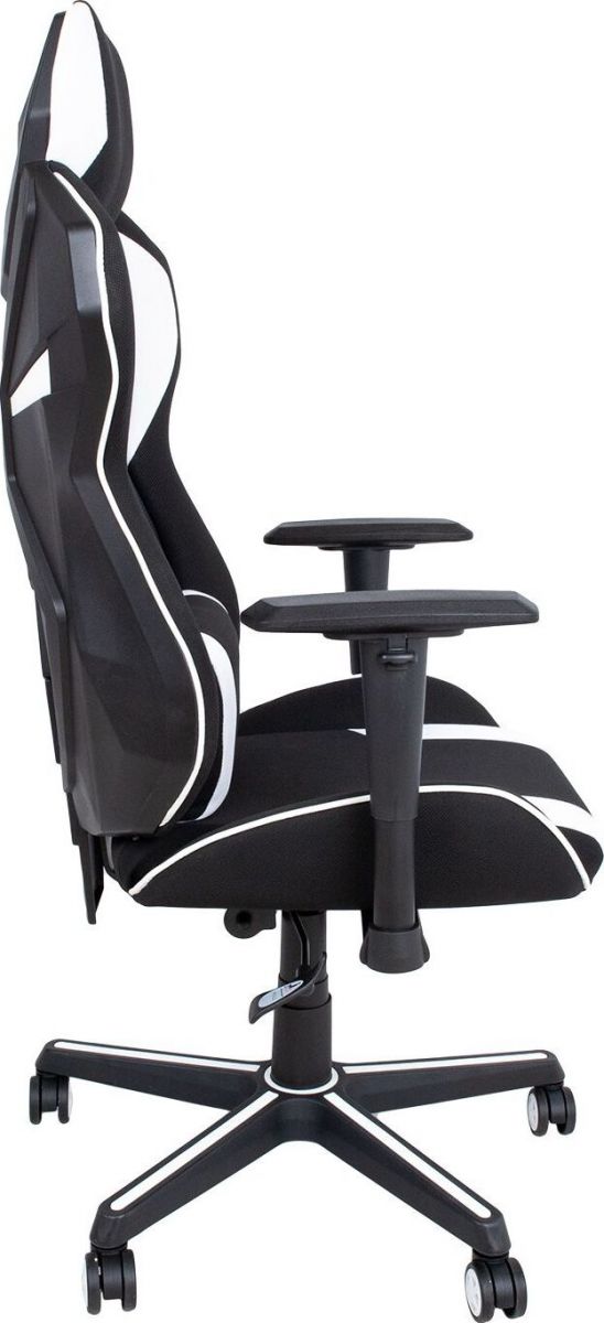 Gaming Chair Narberth | size: Width: 67cm, Height: 132.5cm, Depth: 91.5cm | color: White/Black | image: 3 | variant: 1001284