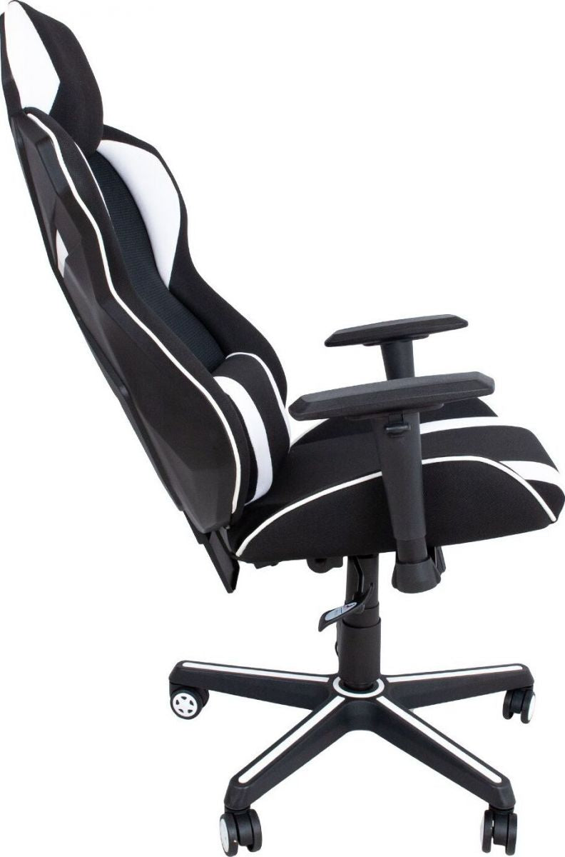 Gaming Chair Narberth | size: Width: 67cm, Height: 132.5cm, Depth: 91.5cm | color: White/Black | image: 5 | variant: 1001284