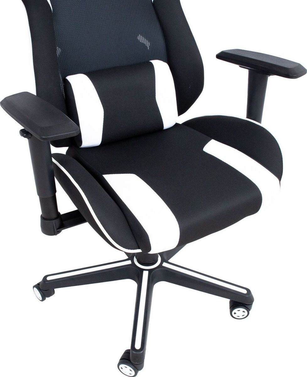 Gaming Chair Narberth | size: Width: 67cm, Height: 132.5cm, Depth: 91.5cm | color: White/Black | image: 7 | variant: 1001284