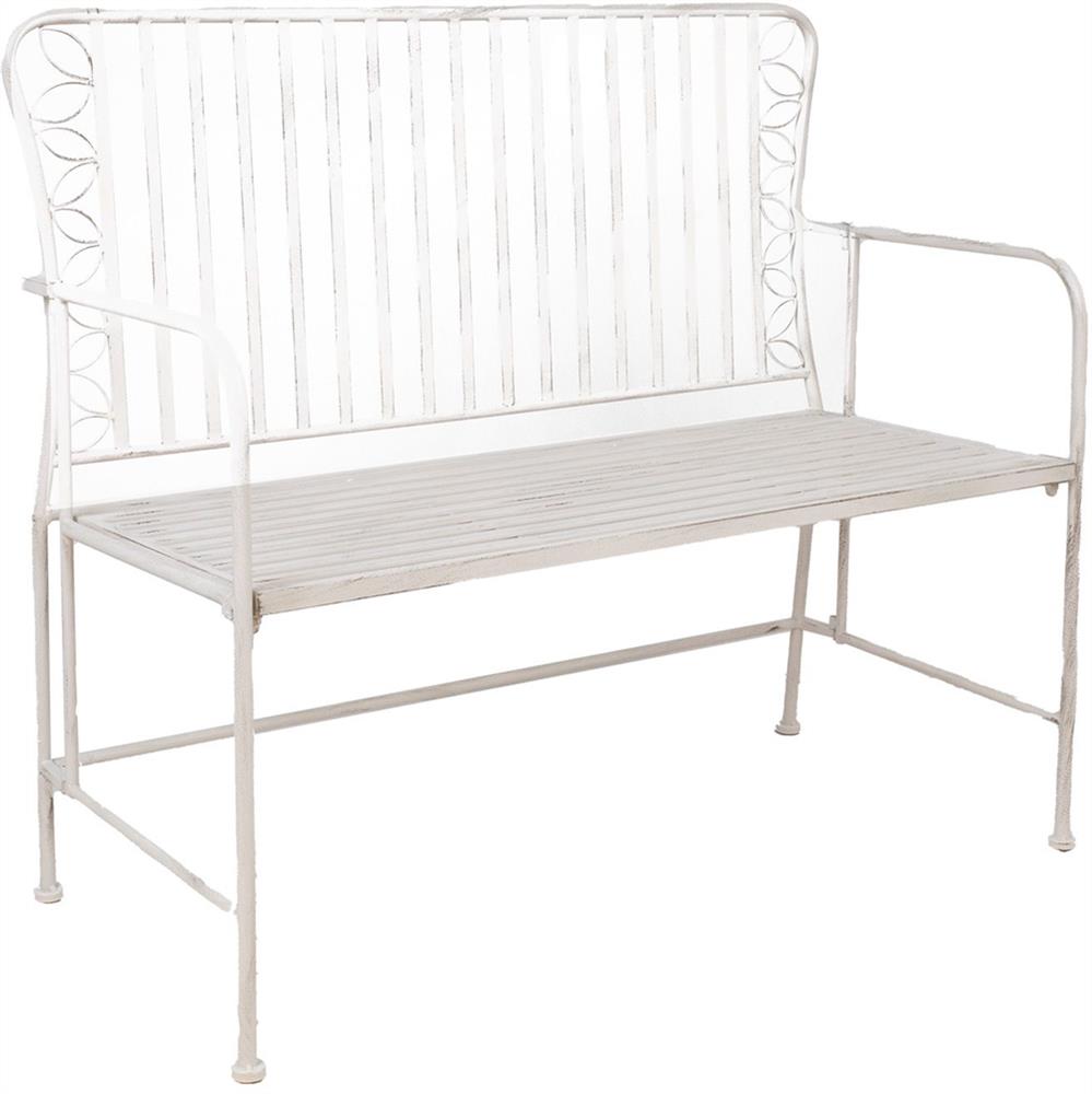 Garden Bench East Jerusalem | size: Length: 50cm, Width: 103cm, Height: 93cm | color: White | image: 1 | variant: 1006255