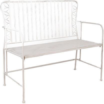 Garden Bench East Jerusalem | size: Length: 50cm, Width: 103cm, Height: 93cm | color: White | image: 1 | variant: 1006255