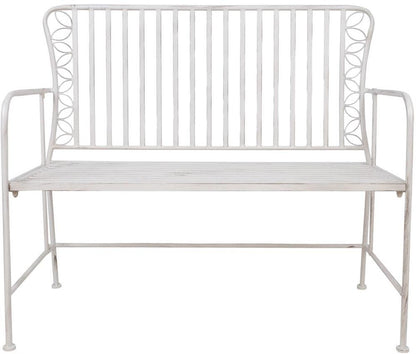 Garden Bench East Jerusalem | size: Length: 50cm, Width: 103cm, Height: 93cm | color: White | image: 2 | variant: 1006255