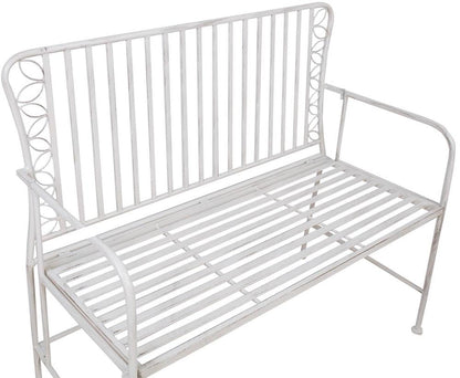 Garden Bench East Jerusalem | size: Length: 50cm, Width: 103cm, Height: 93cm | color: White | image: 3 | variant: 1006255