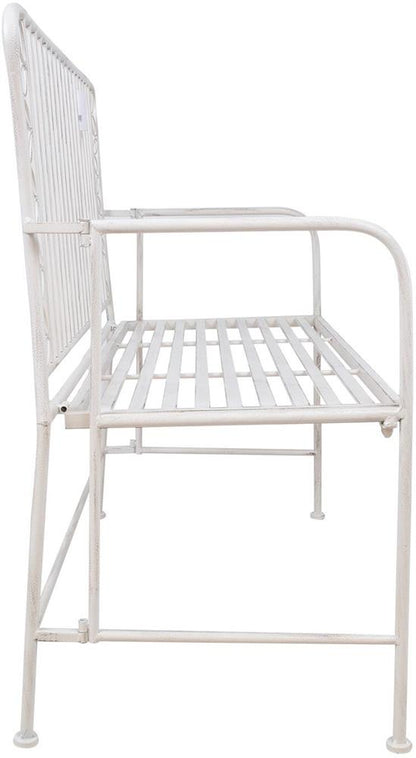 Garden Bench East Jerusalem | size: Length: 50cm, Width: 103cm, Height: 93cm | color: White | image: 5 | variant: 1006255