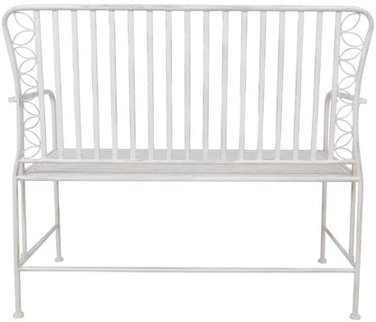 Garden Bench East Jerusalem | size: Length: 50cm, Width: 103cm, Height: 93cm | color: White | image: 6 | variant: 1006255
