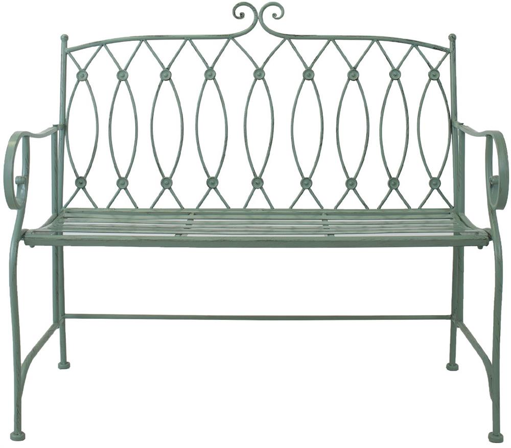 Garden Bench East Salisbury | size: Length: 55cm, Width: 104cm, Height: 95.5cm | color: Green | image: 2 | variant: 1006252