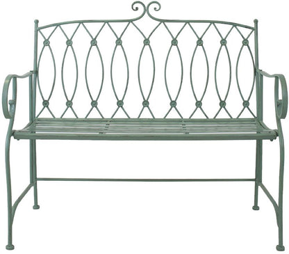 Garden Bench East Salisbury | size: Length: 55cm, Width: 104cm, Height: 95.5cm | color: Green | image: 2 | variant: 1006252