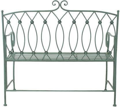Garden Bench East Salisbury | size: Length: 55cm, Width: 104cm, Height: 95.5cm | color: Green | image: 5 | variant: 1006252