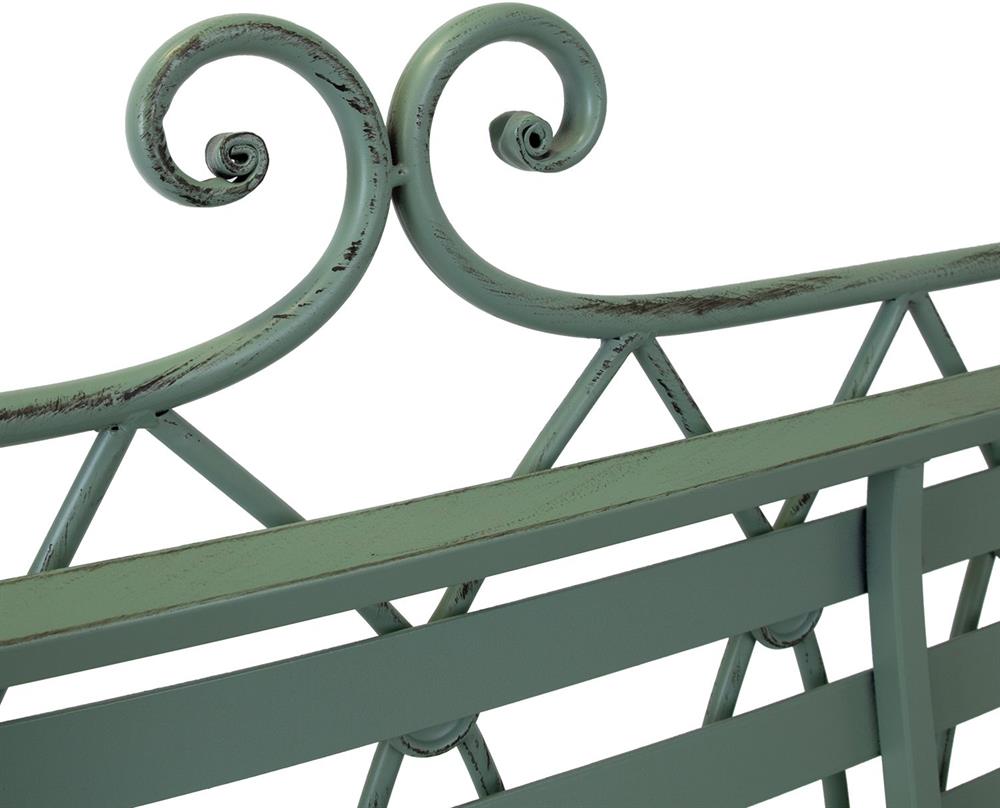 Garden Bench East Salisbury | size: Length: 55cm, Width: 104cm, Height: 95.5cm | color: Green | image: 6 | variant: 1006252