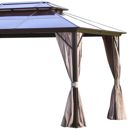 Garden Canopy Addlestone | size: Length: 300cm, Width: 300cm, Height: 267cm | color: Brown/Beige | image: 3 | variant: 1005886