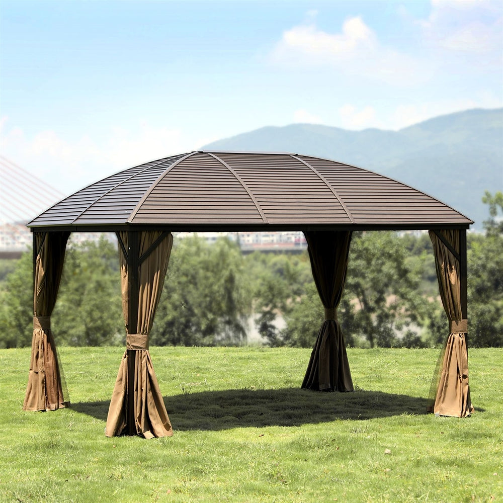 Garden Canopy Addlestone | size: Length: 300cm, Width: 400cm, Height: 270cm | color: Beige | image: 2 | variant: 1000696