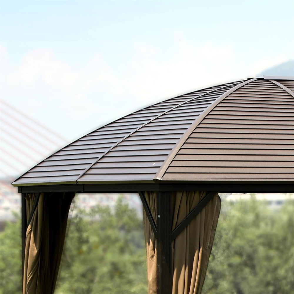 Garden Canopy Addlestone | size: Length: 300cm, Width: 400cm, Height: 270cm | color: Beige | image: 3 | variant: 1000696