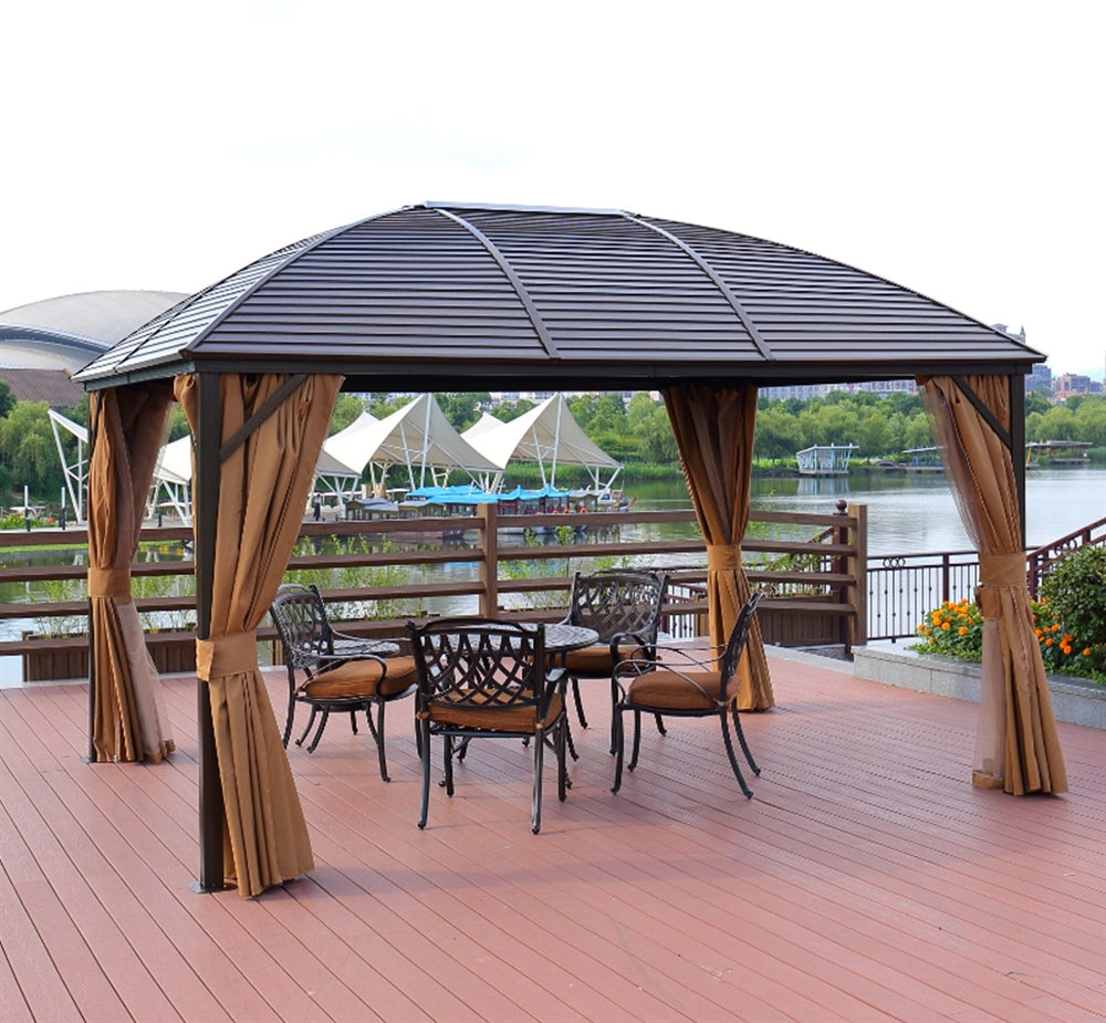 Garden Canopy Addlestone | size: Length: 300cm, Width: 400cm, Height: 270cm | color: Beige | image: 4 | variant: 1000696