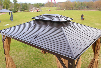 Garden Canopy Addlestone | size: Length: 300cm, Width: 400cm, Height: 270cm | color: Brown/Beige | image: 2 | variant: 1000697