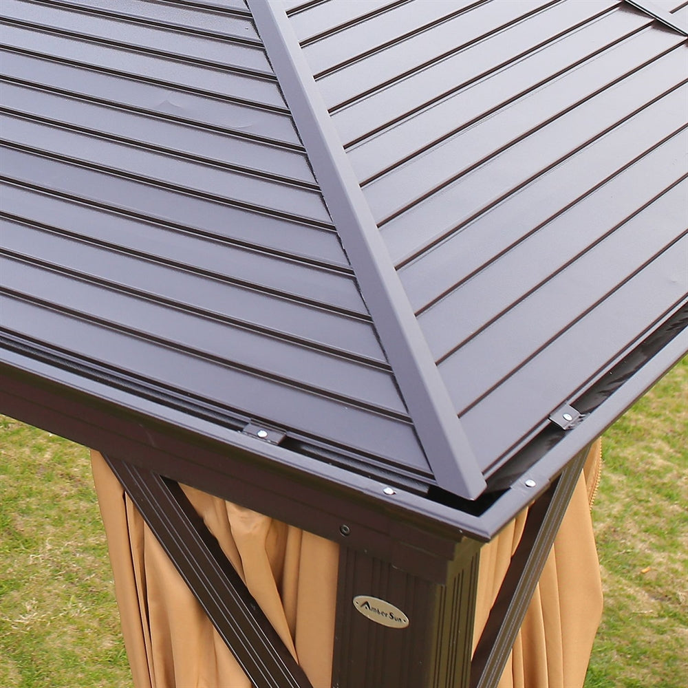 Garden Canopy Addlestone | size: Length: 300cm, Width: 400cm, Height: 270cm | color: Brown/Beige | image: 3 | variant: 1000697