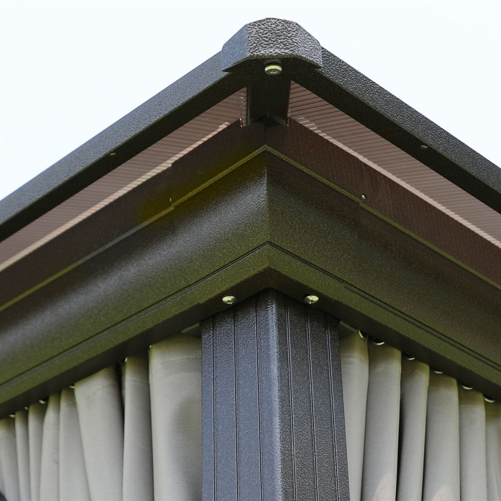 Garden Canopy Addlestone | size: Length: 300cm, Width: 400cm, Height: 270cm | color: Brown/Grey | image: 2 | variant: 1000698