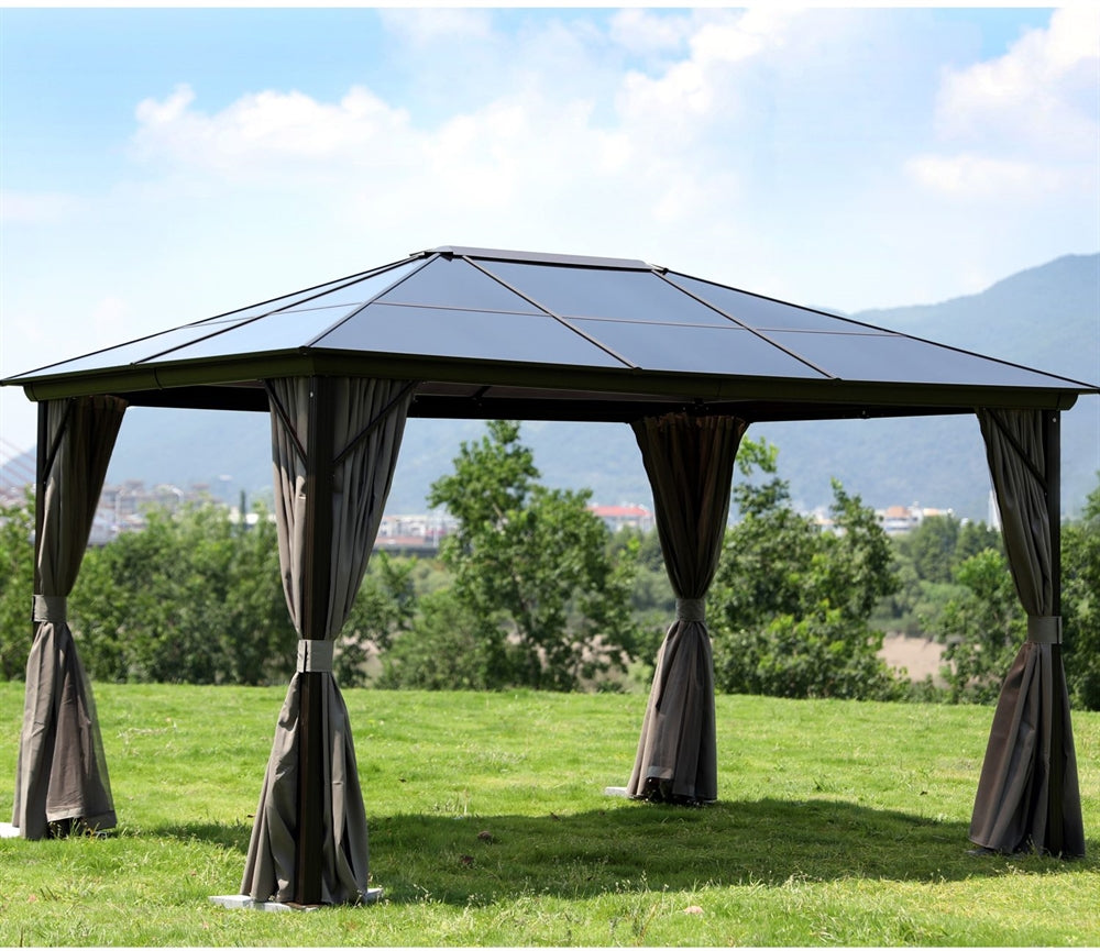 Garden Canopy Addlestone | size: Length: 300cm, Width: 400cm, Height: 270cm | color: Brown/Grey | image: 3 | variant: 1000698
