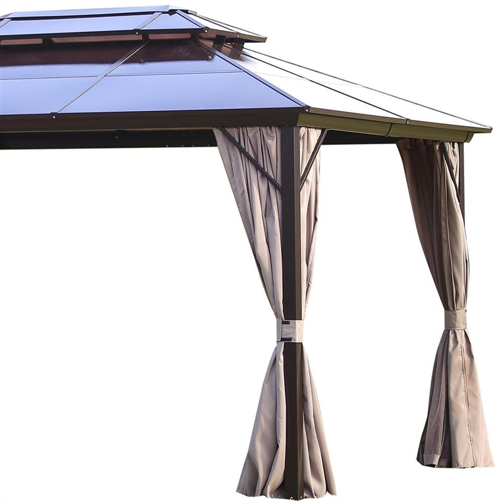 Garden Canopy Addlestone | size: Length: 300cm, Width: 400cm, Height: 270cm | color: Brown | image: 2 | variant: 1000699