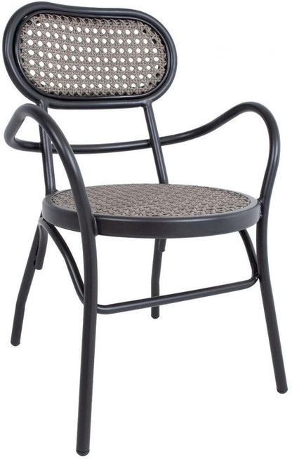 Garden Chair Bolgheri | size: Width: 56cm, Height: 83cm, Depth: 62cm | color: Brown/Black | image: 0 | variant: 1012476