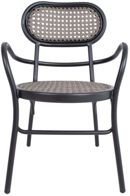 Garden Chair Bolgheri | size: Width: 56cm, Height: 83cm, Depth: 62cm | color: Brown/Black | image: 1 | variant: 1012476