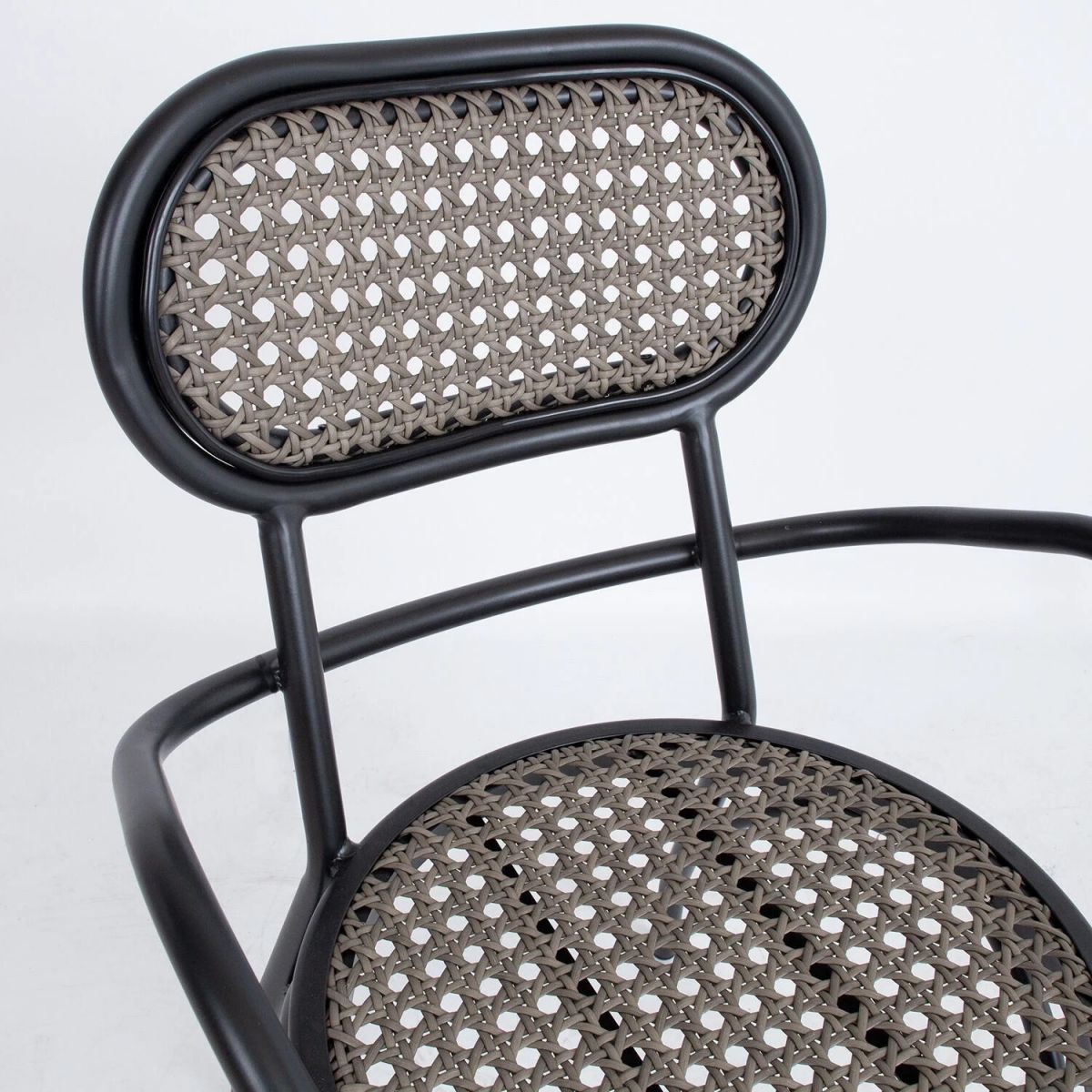 Garden Chair Bolgheri | size: Width: 56cm, Height: 83cm, Depth: 62cm | color: Brown/Black | image: 2 | variant: 1012476