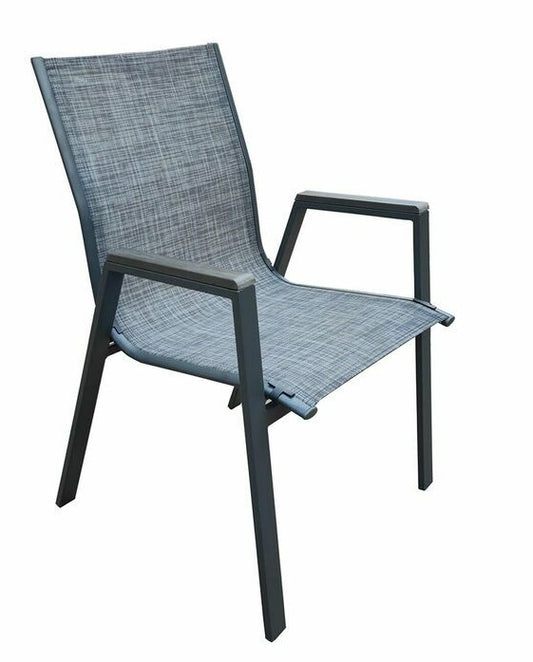 Garden Chair Delgado | size: Width: 56cm, Height: 93cm, Depth: 63cm | color: Black/Grey | image: 0 | variant: 1017777