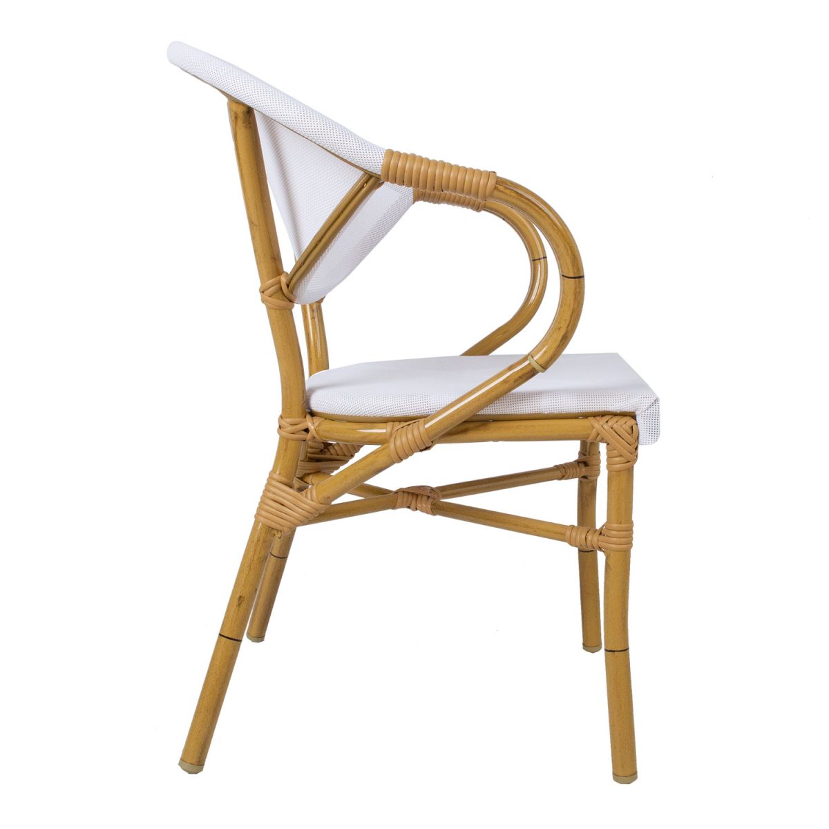 Garden Chair East Carlisle | size: Width: 57cm, Height: 83cm | color: White | image: 3 | variant: 1005177