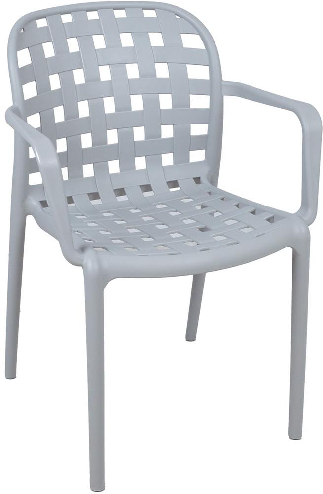 Garden Chair East Rabat | size: Width: 57cm, Depth: 58cm | color: Gray | image: 1 | variant: 1006195