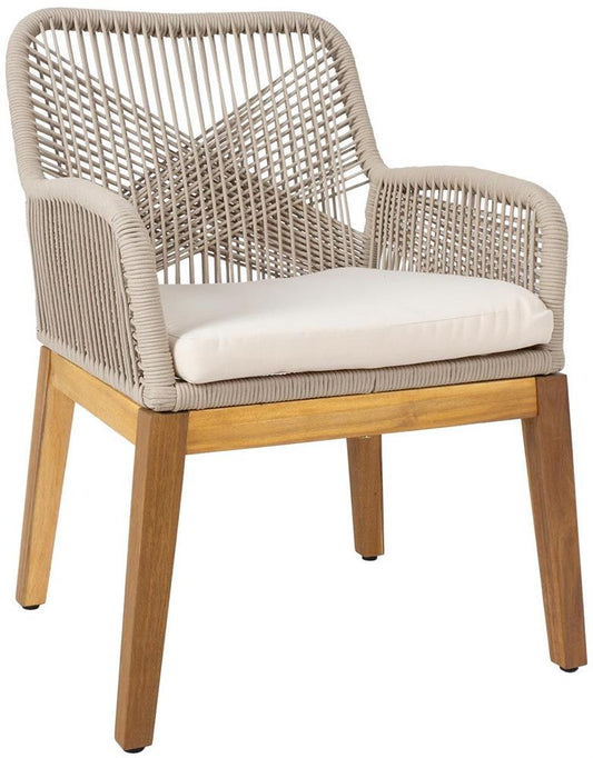 Garden Chair Florida | size: Width: 57.5cm, Height: 83cm, Depth: 66.7cm | color: Beige | image: 1 | variant: 1017532