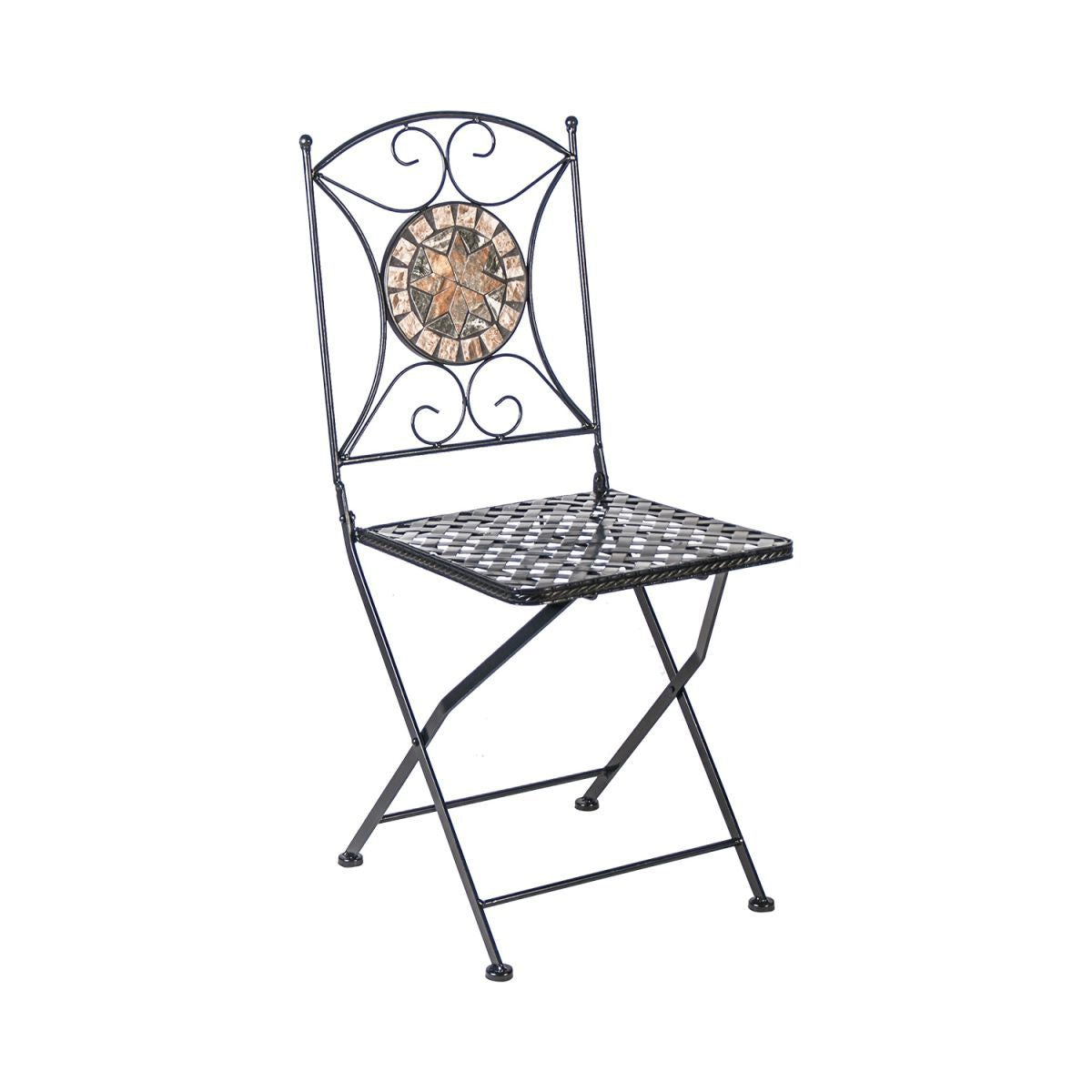 Garden Chair Mosaic | size: Width: 36cm, Height: 93cm | color: Black | image: 1 | variant: 1010499