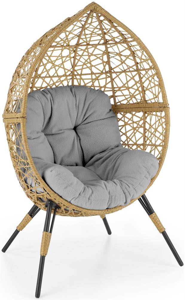 Garden Chair Oskar | size: Width: 91cm, Height: 150cm, Depth: 55cm | color: Yellow/Grey | image: 1 | variant: 1012961