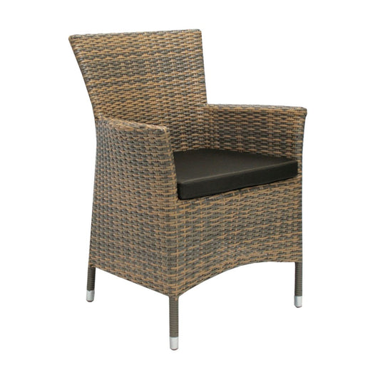 Garden Chair Wicker | size: Width: 61cm, Height: 86cm | color: Coffee | image: 1 | variant: 1002728