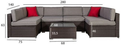 Garden Furniture Set East Bracknell | color: Brown | image: 4 | variant: 1005146