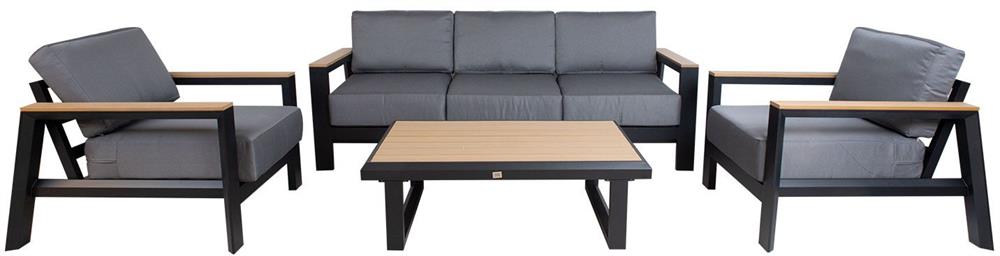 Garden Furniture Set East La Coruna | color: Oak/Grey | image: 1 | variant: 1006231