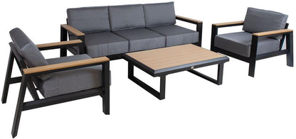 Garden Furniture Set East La Coruna | color: Oak/Grey | image: 2 | variant: 1006231