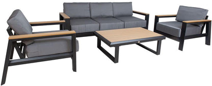 Garden Furniture Set East La Coruna | color: Oak/Grey | image: 3 | variant: 1006231
