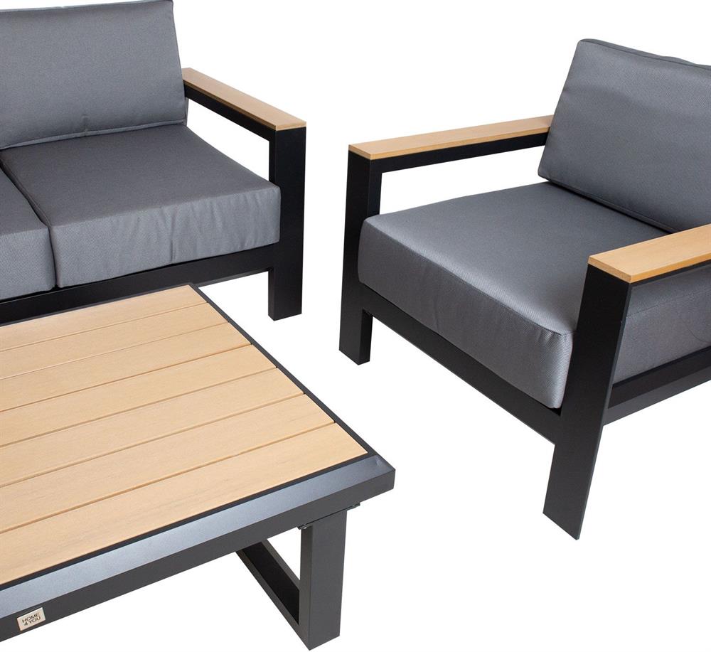 Garden Furniture Set East La Coruna | color: Oak/Grey | image: 4 | variant: 1006231