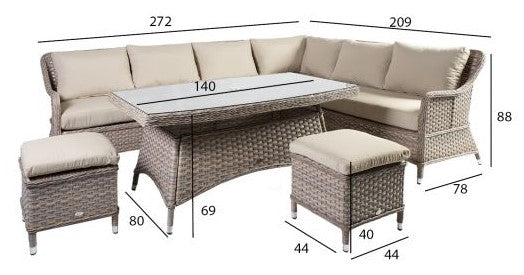 Garden Furniture Set East Melrose | color: Beige | image: 3 | variant: 1004846