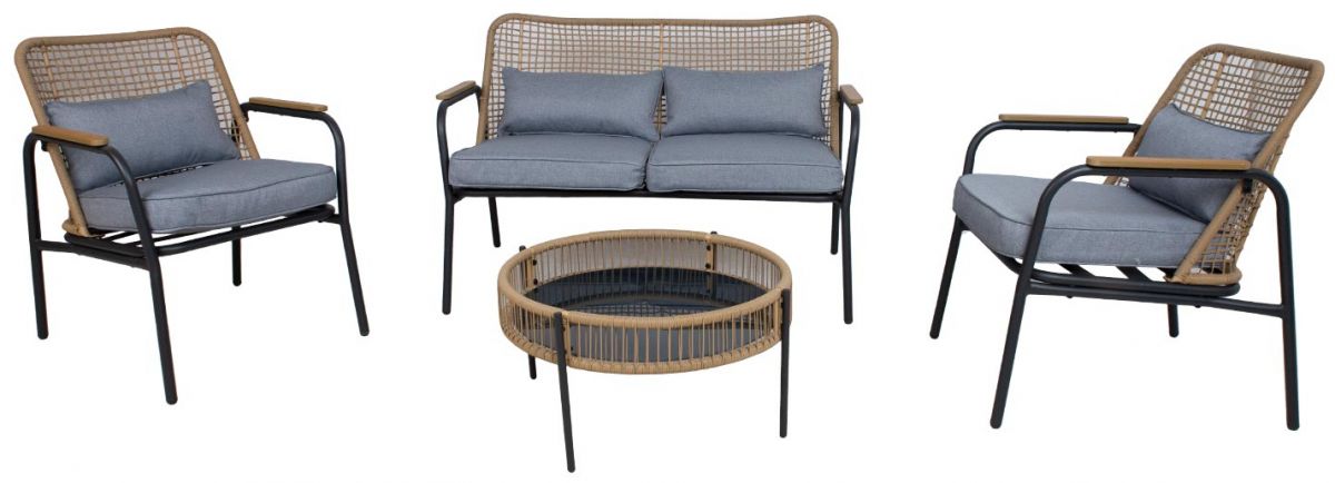 Garden Furniture Set East Merthyr Tydfil | color: Brown/Grey | image: 2 | variant: 1005646