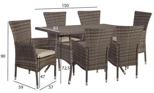 Garden Furniture Set East Newport | color: Brown | image: 4 | variant: 1004827