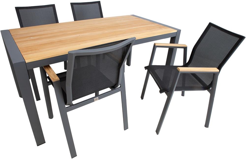 Garden Furniture Set East Pontypool | color: Oak/Grey | image: 2 | variant: 1006233