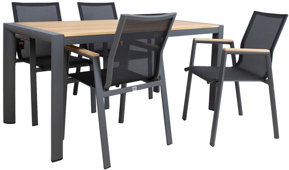 Garden Furniture Set East Pontypool | color: Oak/Grey | image: 3 | variant: 1006233