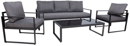 Garden Furniture Set East Tredegar | color: Black/Grey | image: 1 | variant: 1005641