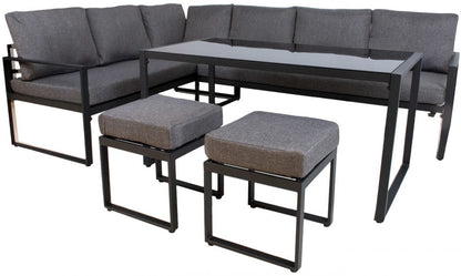 Garden Furniture Set East Tredegar | color: Black/Grey | image: 1 | variant: 1005642