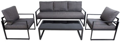 Garden Furniture Set East Tredegar | color: Black/Grey | image: 2 | variant: 1005641