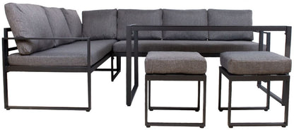 Garden Furniture Set East Tredegar | color: Black/Grey | image: 2 | variant: 1005642