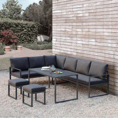 Garden Furniture Set East Tredegar | color: Black/Grey | image: 4 | variant: 1005642