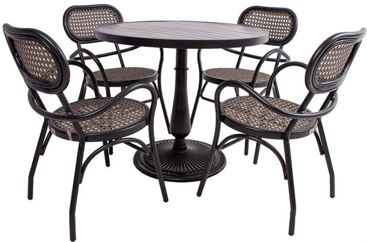 Garden Furniture Set East Wells | color: Brown/Black | image: 1 | variant: 1006043